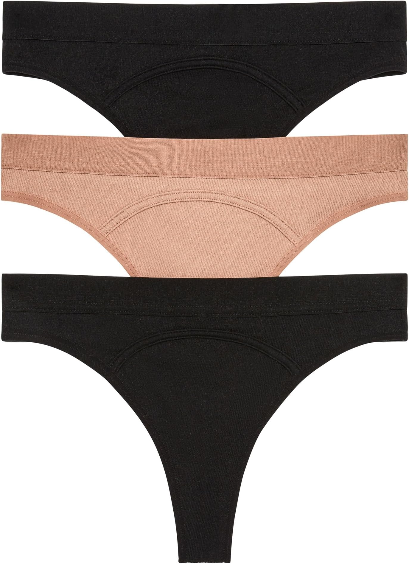 

Стринги Honeydew Intimates Cyrus Thong 3-Pack, цвет Black/Bon Bon/Black