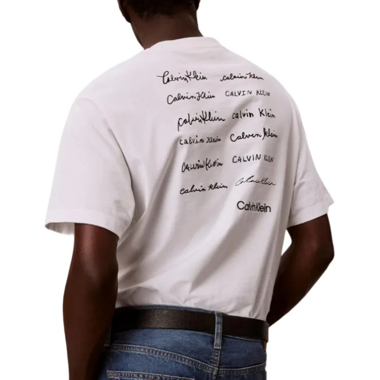 Calvin Klein Футболка мужская ярко-белая с круглым вырезом — фото 3