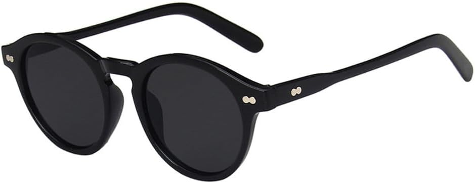 

Модные круглые солнцезащитные очки для женщин в винтажном стиле с заклепками, линзы конфетных цветов, очки для мужчин с защитой от УФ-излучения UV400, трендовые солнцезащитные очки HYYZZC, Black Gray