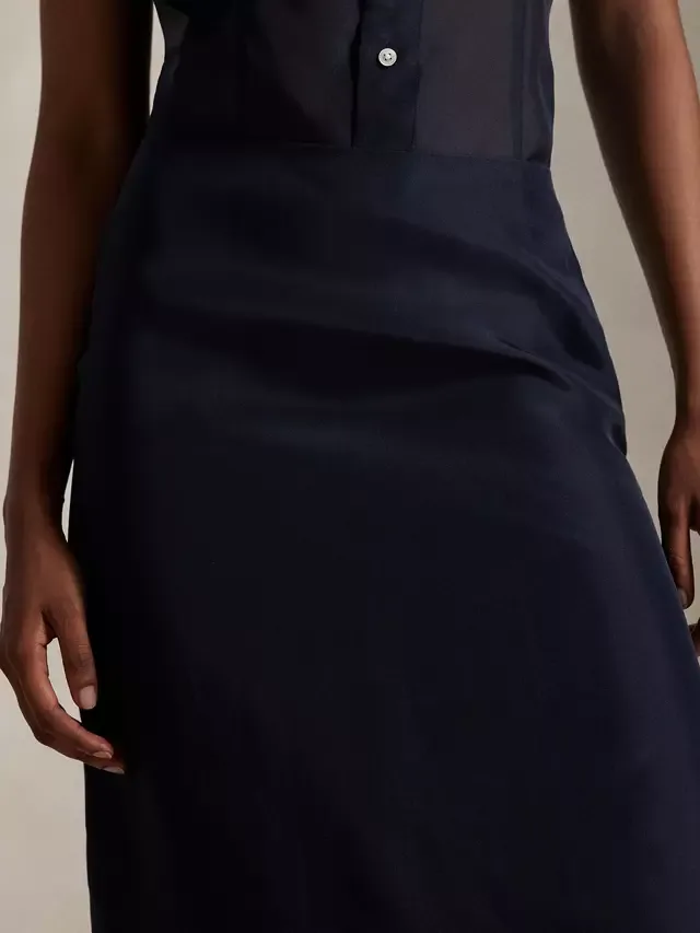 Прозрачная юбка-карандаш миди из тканого материала Polo Ralph Lauren — фото 4