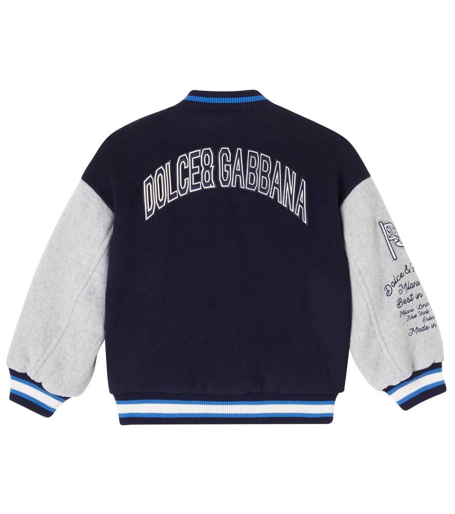 Варсити куртка из шерстяной смеси DG Dolce&Gabbana Kids, Variante Abbinata — фото 3