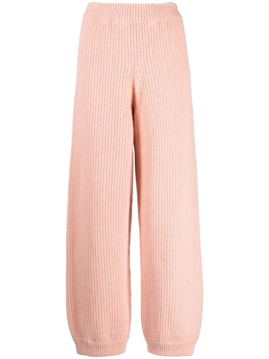 

Baserange ribbed knitted trousers, розовый