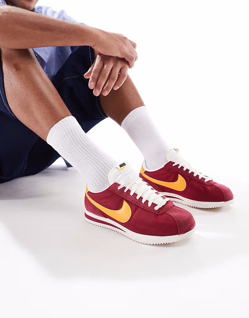 Кроссовки унисекс Nike Cortez TXT красного цвета — фото 4