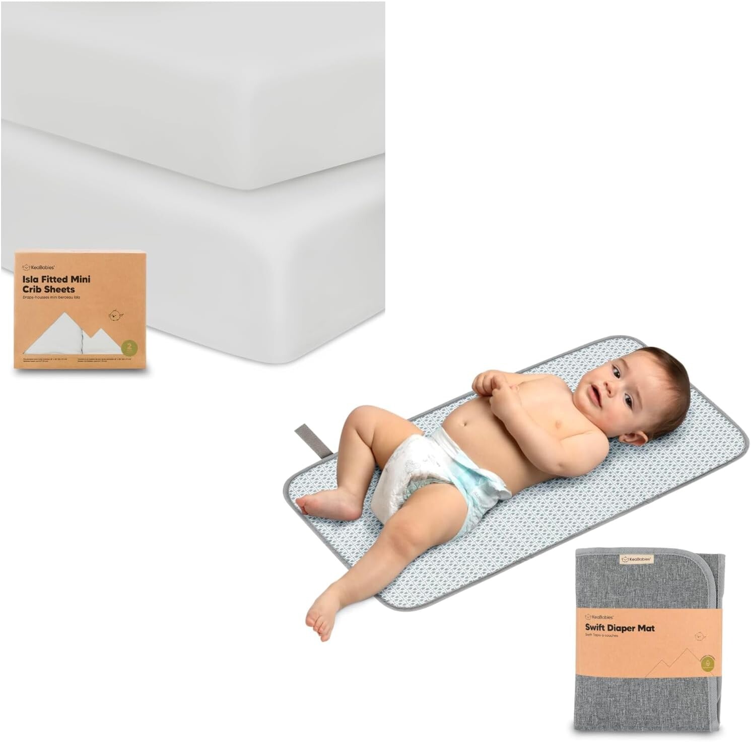 

Kea Подогнанные простыни для детской кроватки Pack and Play KeaBabies