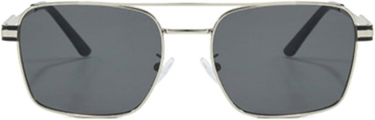 

Солнцезащитные очки Willochra Vintage Square Pilot для женщин и мужчин, с двойной перемычкой, градиентный оттенок, модные и стильные очки в стиле 70-х, защита от ультрафиолета UV400, C1