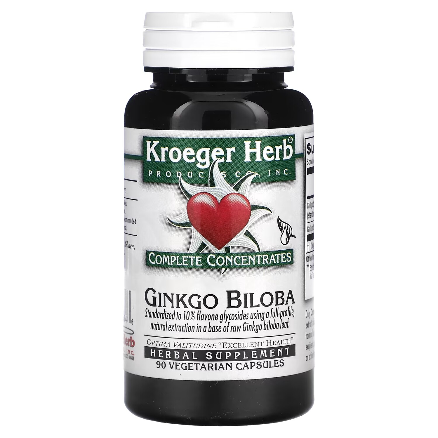 

Концентраты гинкго билоба Kroeger Herb Co Complete, 90 капсул
