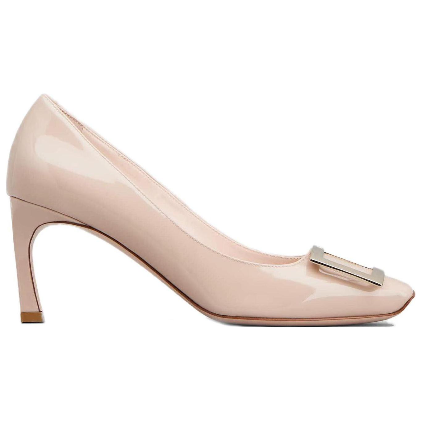 Туфли-лодочки Trompette с декоративной пряжкой Roger Vivier, розовые — фото 3