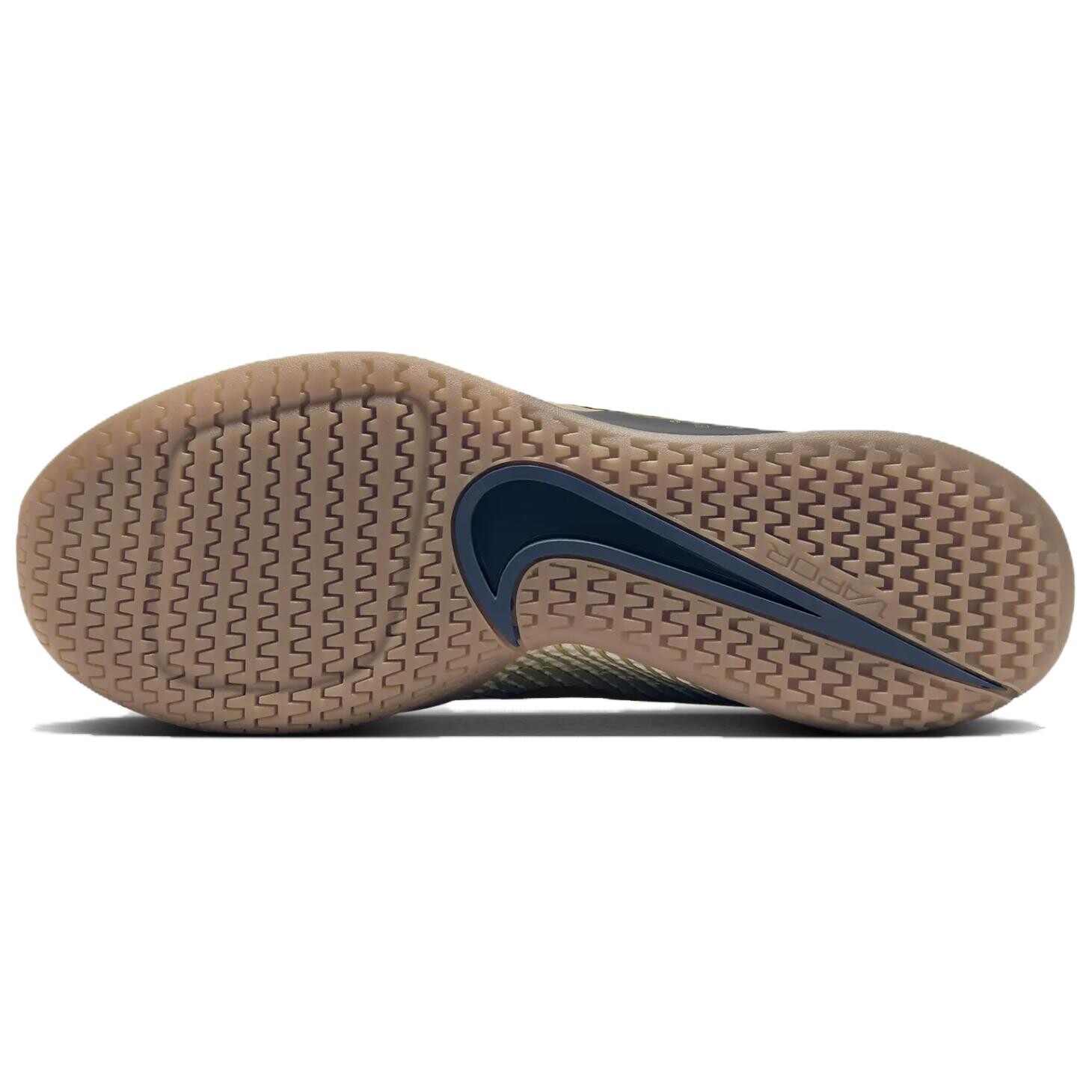 Кроссовки Nike Court Vapor Tennis Shoes Men Low-top Sanddrift/Thunder Blue/Gum Medium Brown/Metallic Gold, синий — фото 4