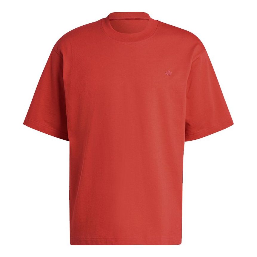 

Футболка Men's adidas originals C Tee Solid Color Small Label Loose Sports Short Sleeve Wine Red T-Shirt HC8589