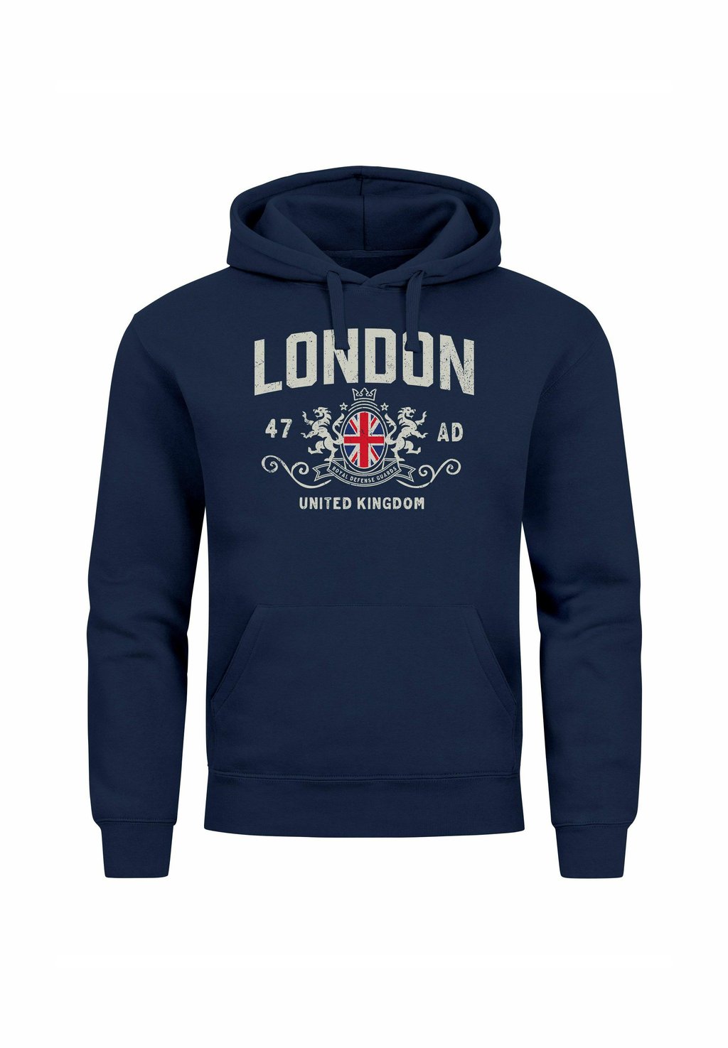 

Толстовка с капюшоном LONDON UNITED KINGDOM UNION JACK ENGLAND RETRO FASHION STREETSTYLE Neverless, синий