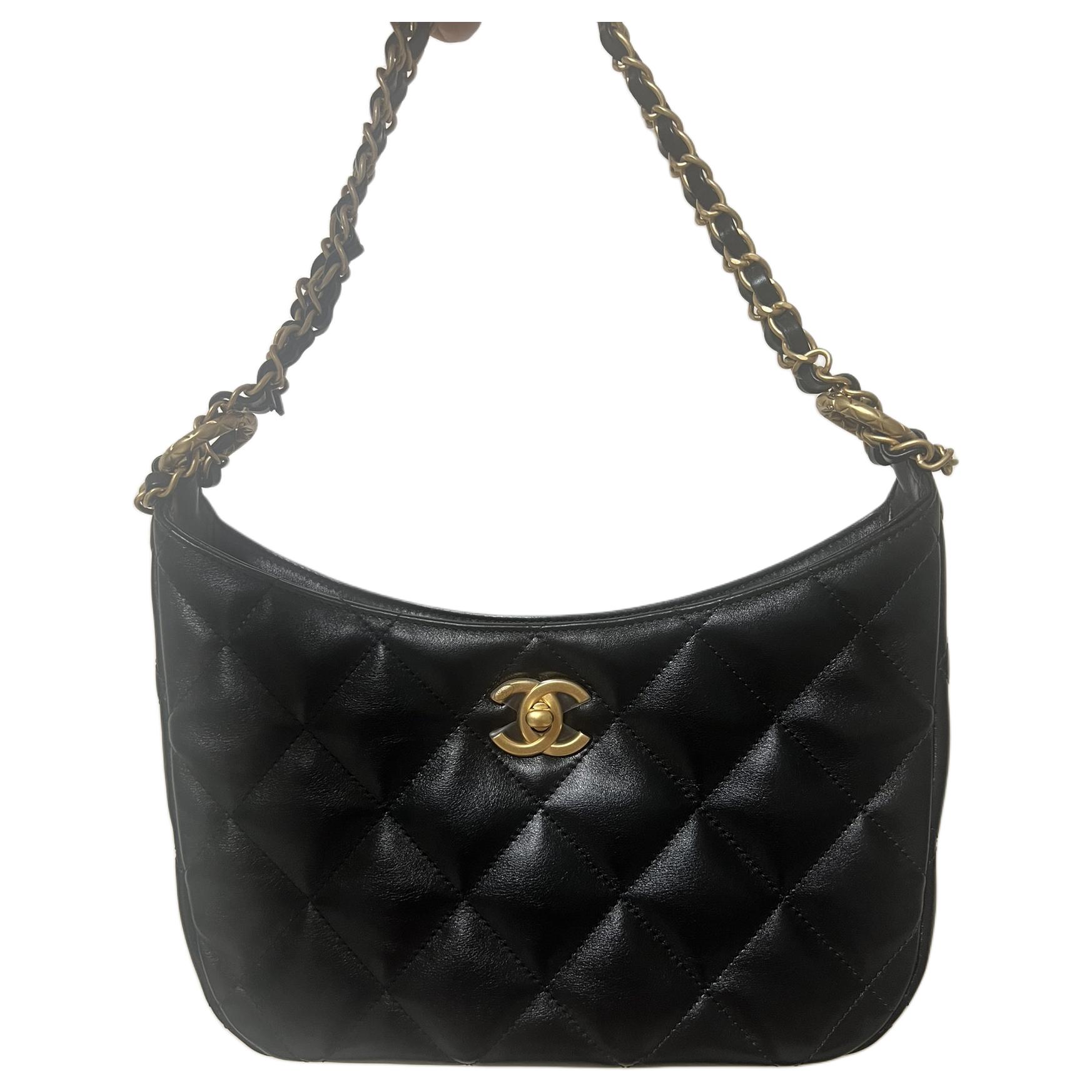 

Сумка через плечо с алмазным узором Women's Black CHANEL, Set (Bag+Dust Bag)