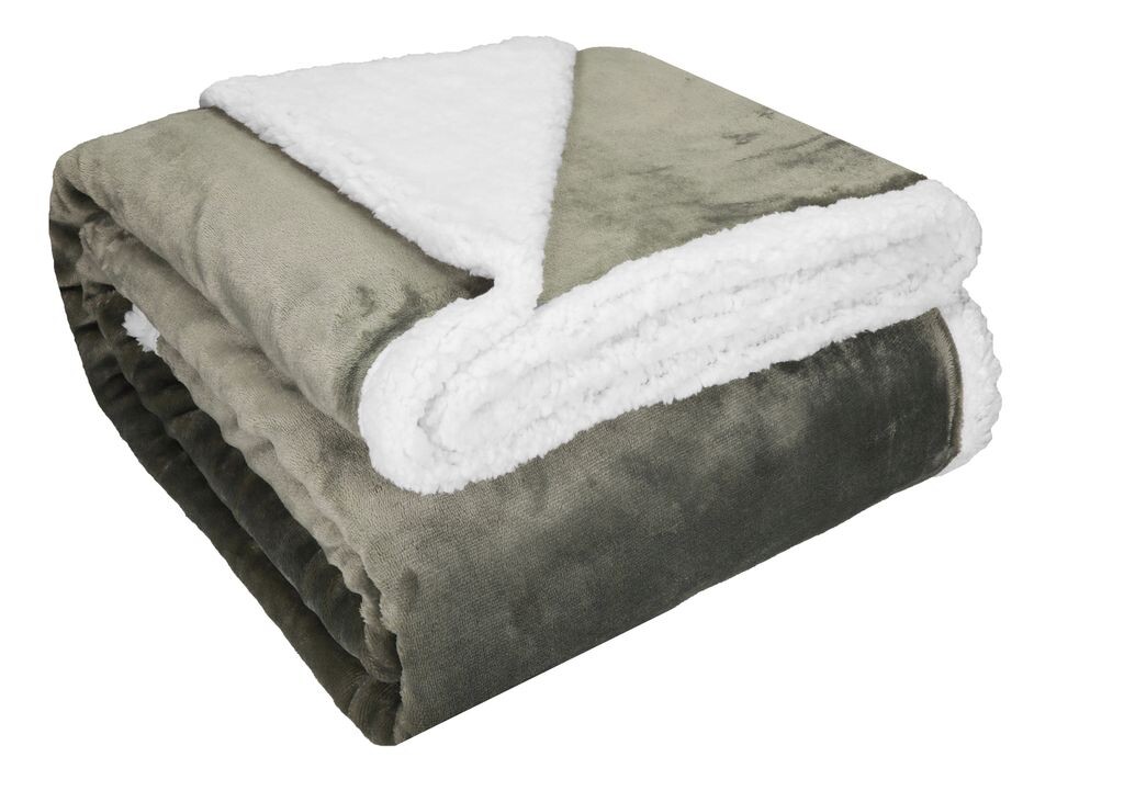 

Роскошное фланелевое одеяло Betz Sherpa XXL VERONA размер 150х200 см цвет - красный 145057 Betzshop, серо-коричневый