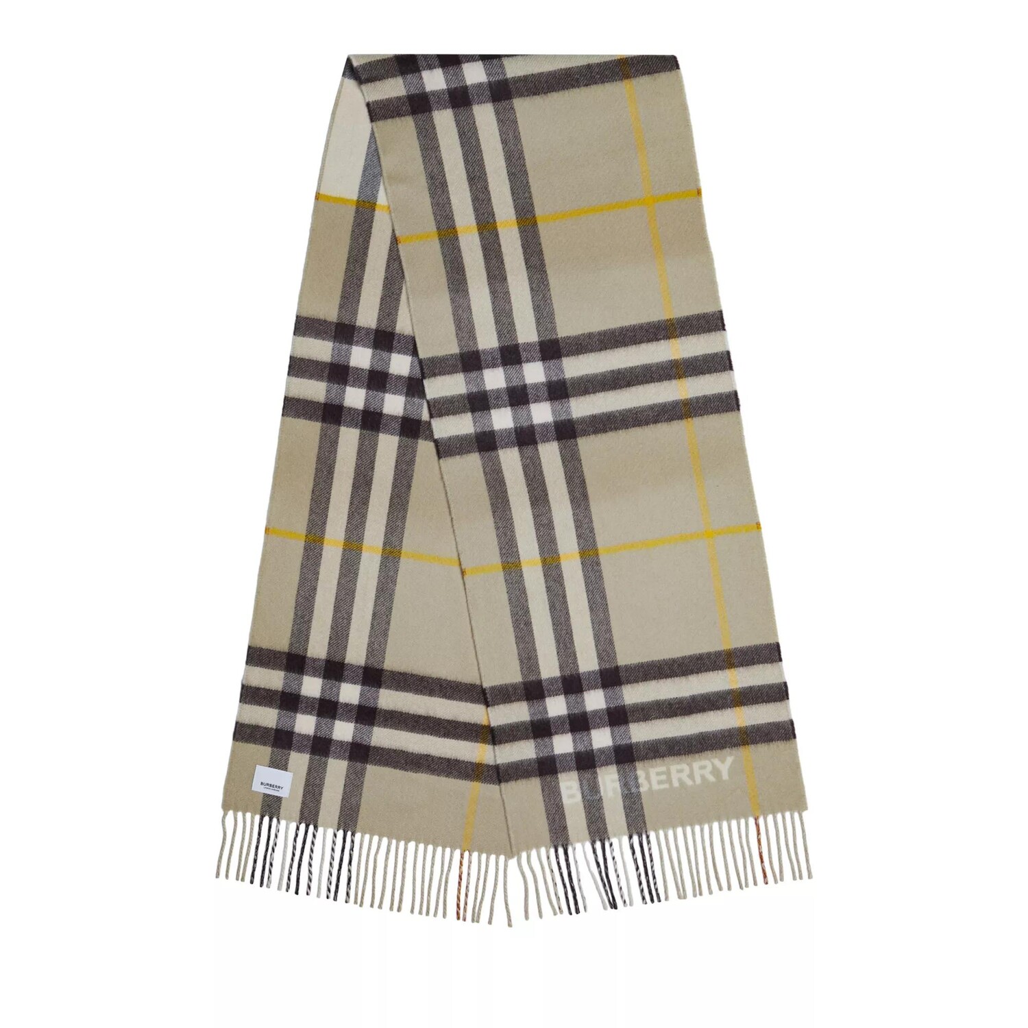 

Холодный шарф в контрастную клетку охотник Burberry, бежевый