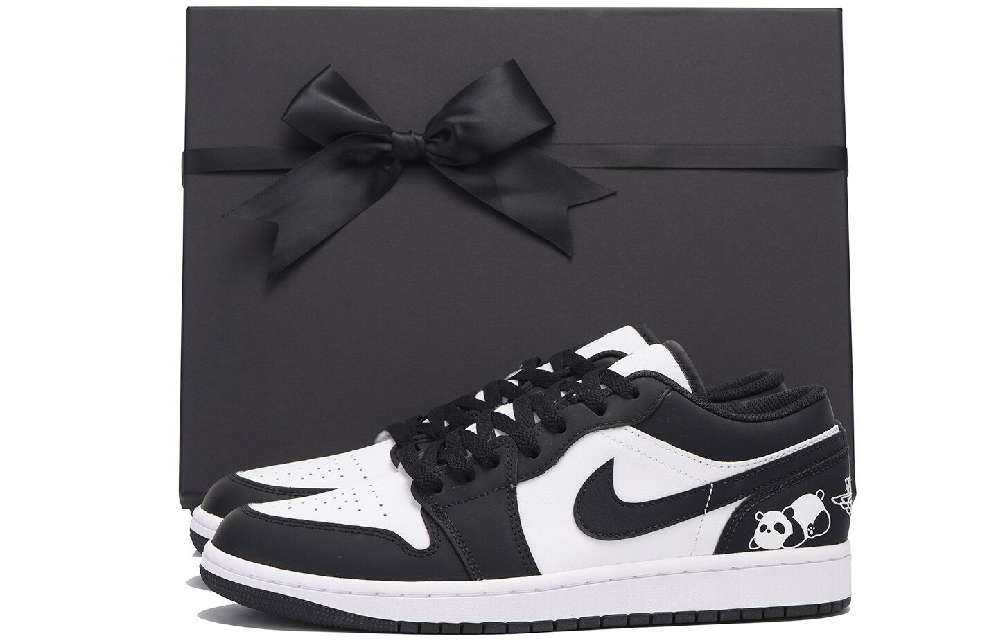 Кроссовки Air JORDAN 1 Vintage Basketball Shoes Men Low-Top Black White