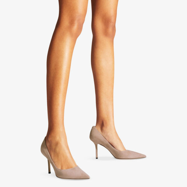 Туфли Love 85 на каблуке из замши и кожи Jimmy Choo, розовый — фото 2