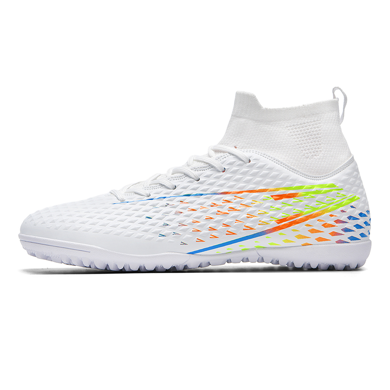 

Футбольные бутсы для детей и подростков с высоким верхом, нескользящие, износостойкие, дышащие QIUTEXIONG, белый