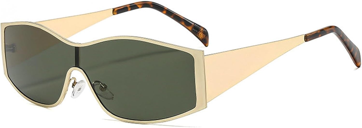 

Солнцезащитные очки Willochra Fashion One Piece для женщин, модные, в стиле Y2K, с металлической оправой, в стиле панк, с градиентным переходом цвета, солнцезащитные очки UV400, C3