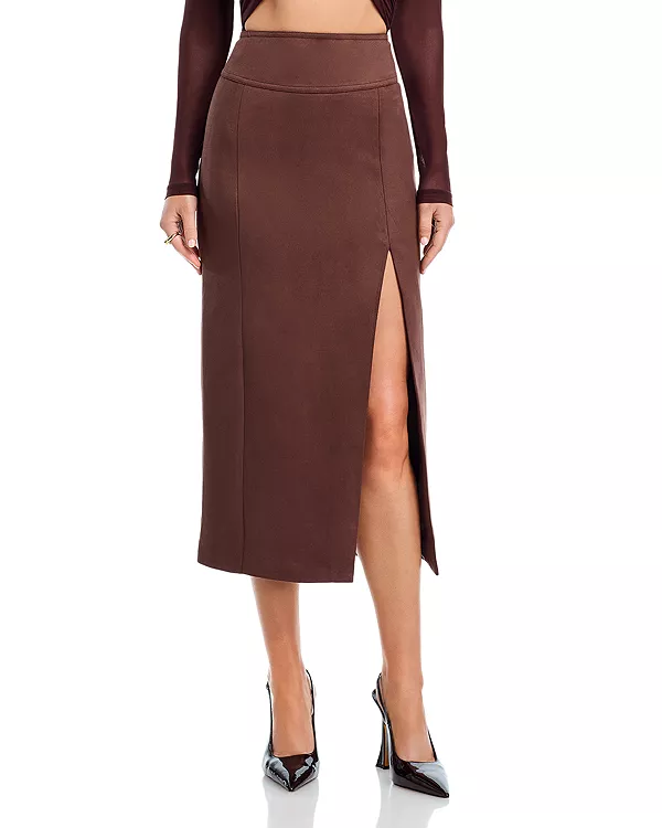 

Платье миди Dante из искусственной замши Bardot, коричневый