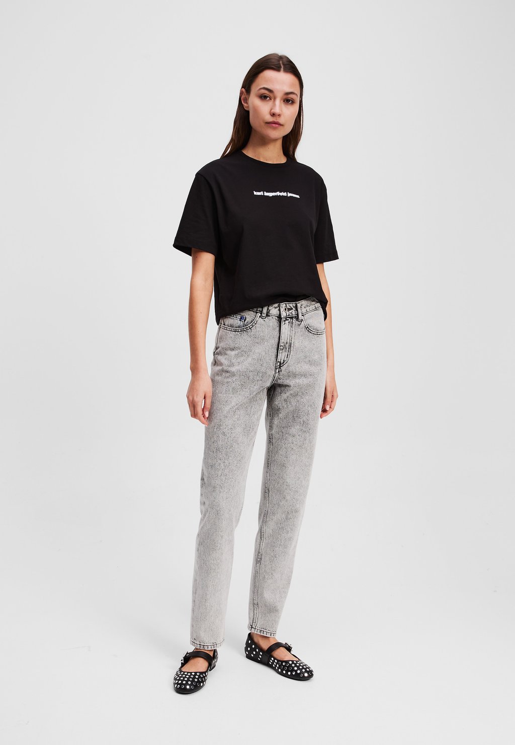 

Джинсы прямого кроя KARL LAGERFELD JEANS, серый