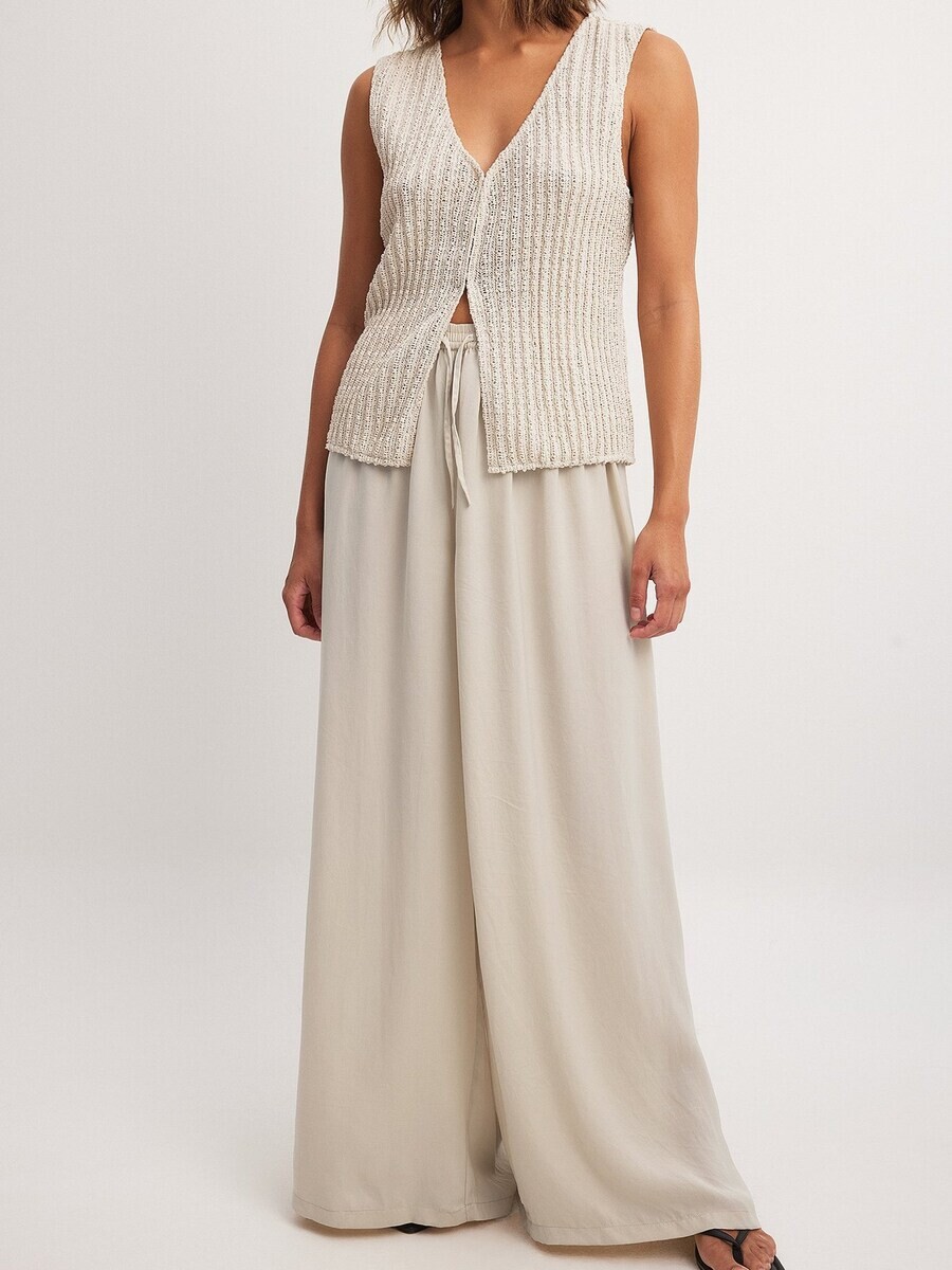 

Тканевые брюки NA-KD Wide leg Pants, светло-бежевый
