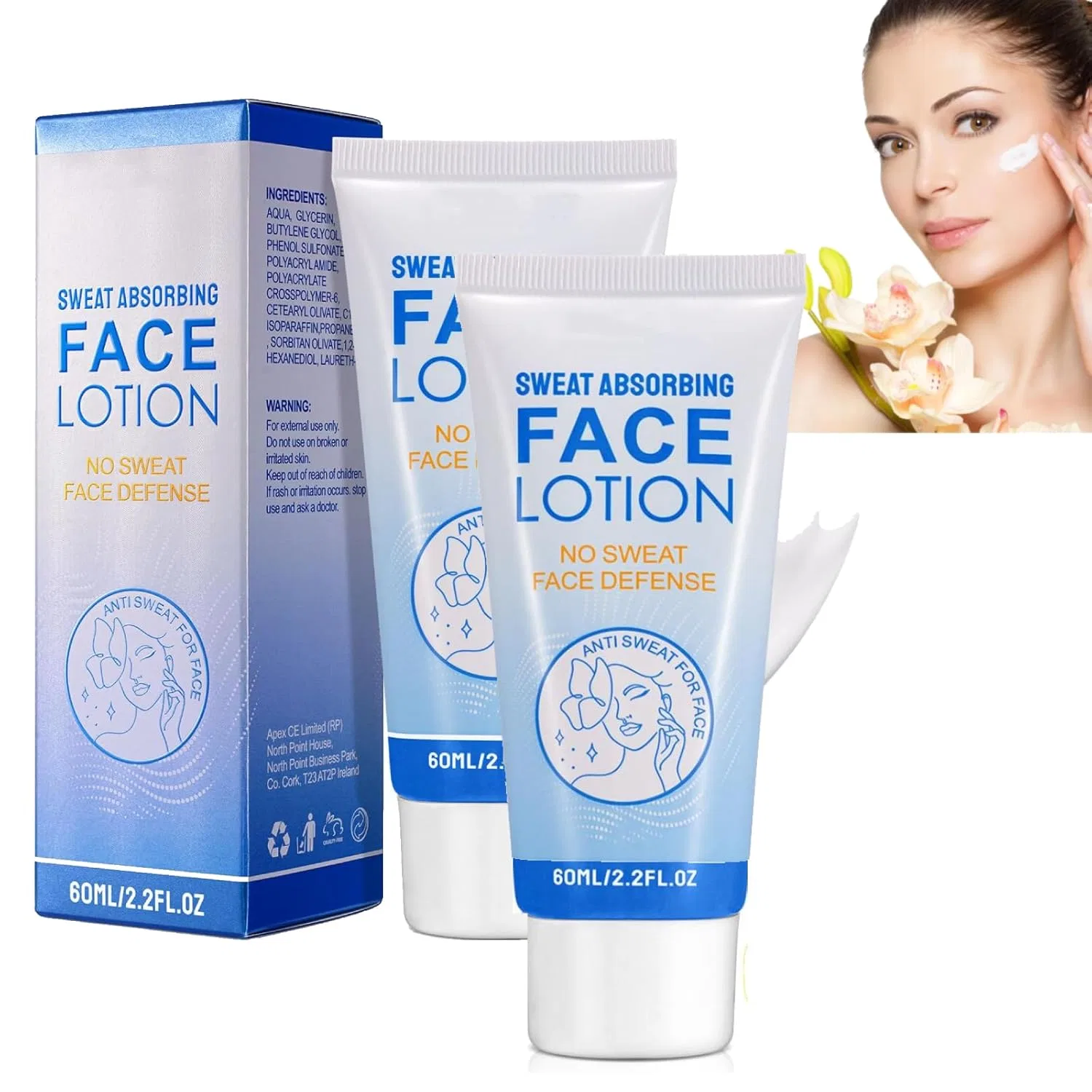 Крем для лица SPF VOKKRV Для лица от пота,., 2 Pieces