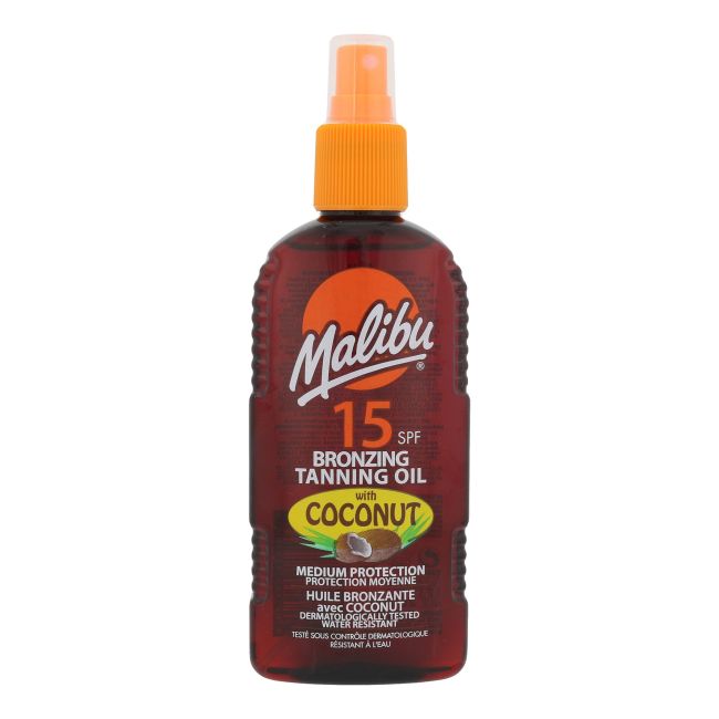 Кокосовое защитное масло для загара Spf15 Malibu, 200 мл