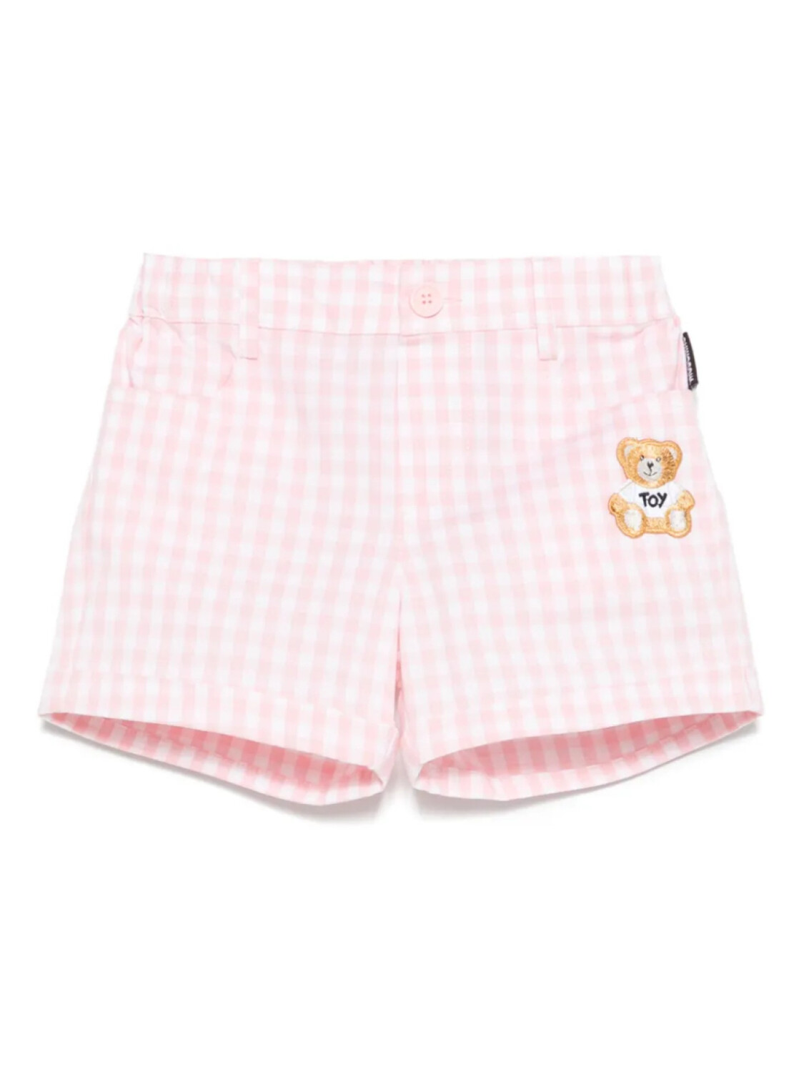 

Moschino Kids шорты в клетку гингем, розовый
