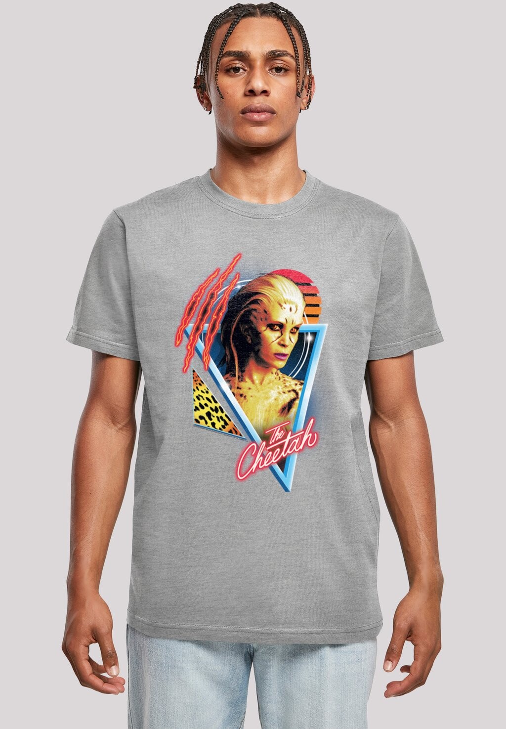 

Футболка с принтом DC COMICS RETRO CHEETAH DESIGN F4NT4STIC, серый