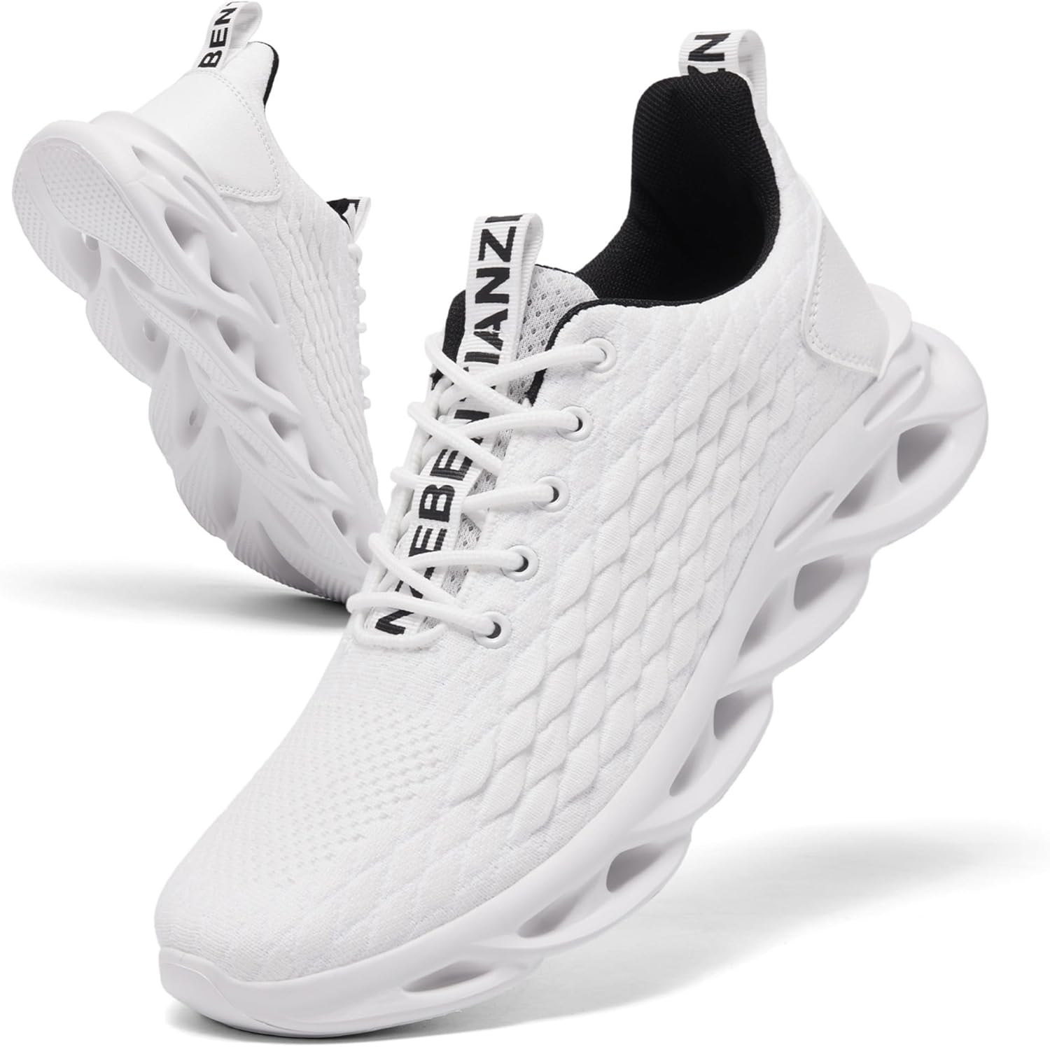 

Мужские кроссовки для бега, ходьбы и тенниса, легкие и дышащие Tianzeben, белый