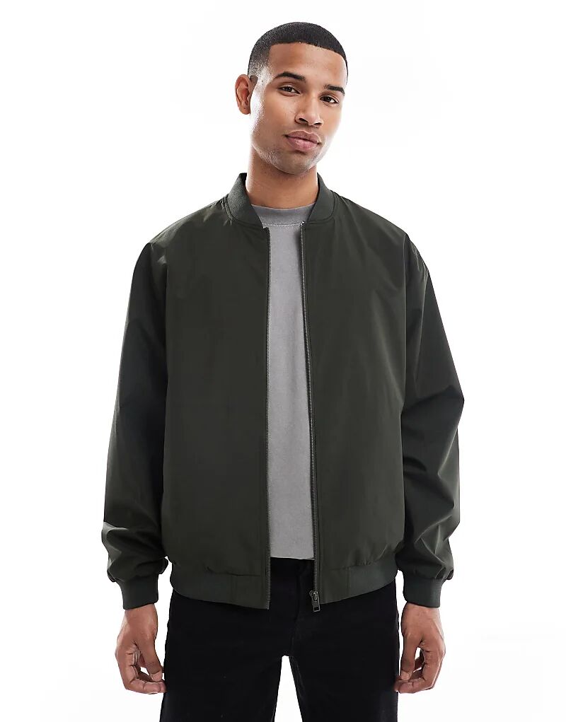 

Куртка-бомбер Jack & Jones зеленого цвета