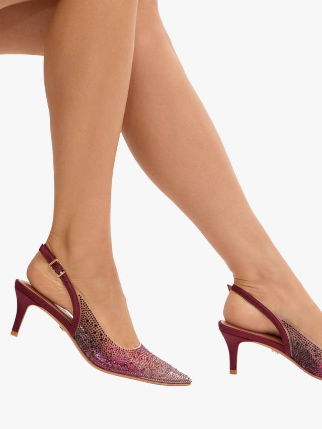 Positano Low Vinyl украшенные стразами туфли-лодочки Carvela, Wine — фото 2