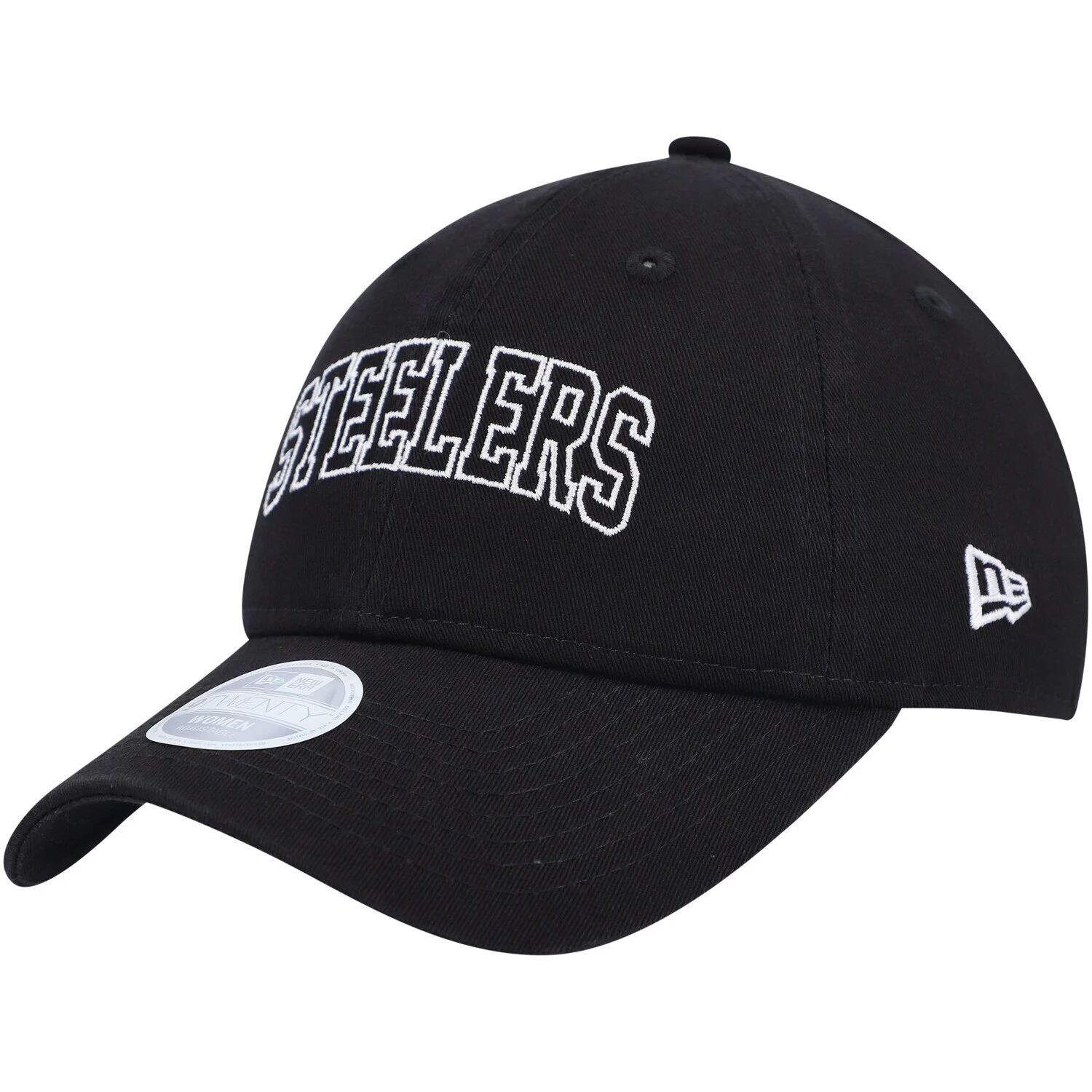 

Черная женская регулируемая кепка New Era Pittsburgh Steelers Collegiate 9TWENTY New Era