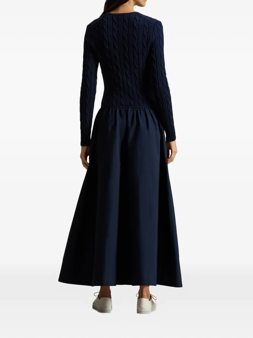 Платье макси фактурной вязки Polo Ralph Lauren, синий — фото 3