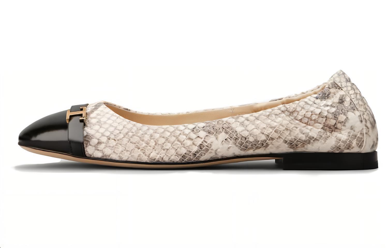 Женские балетки с принтом змеи TOD'S, Original Shoe Box Included