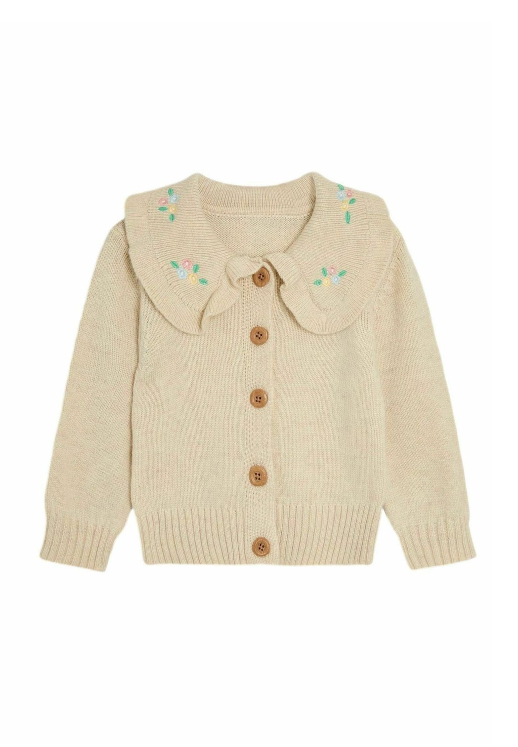

Кардиган REGULAR FIT-FRILL EMBROIDERED COLLAR JoJo Maman Bébé, бежевый