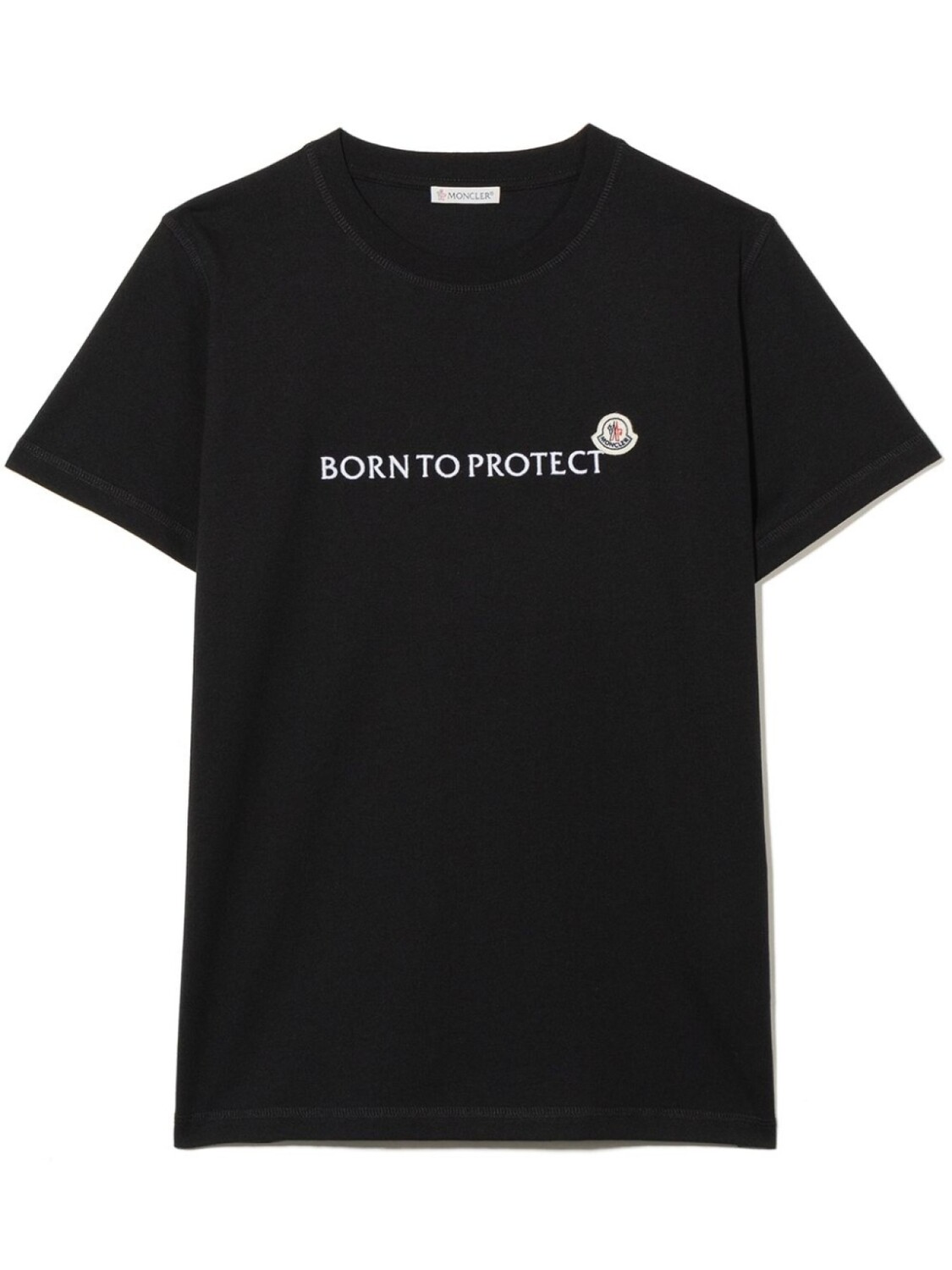 

Moncler Enfant футболка с нашивкой-логотипом, черный