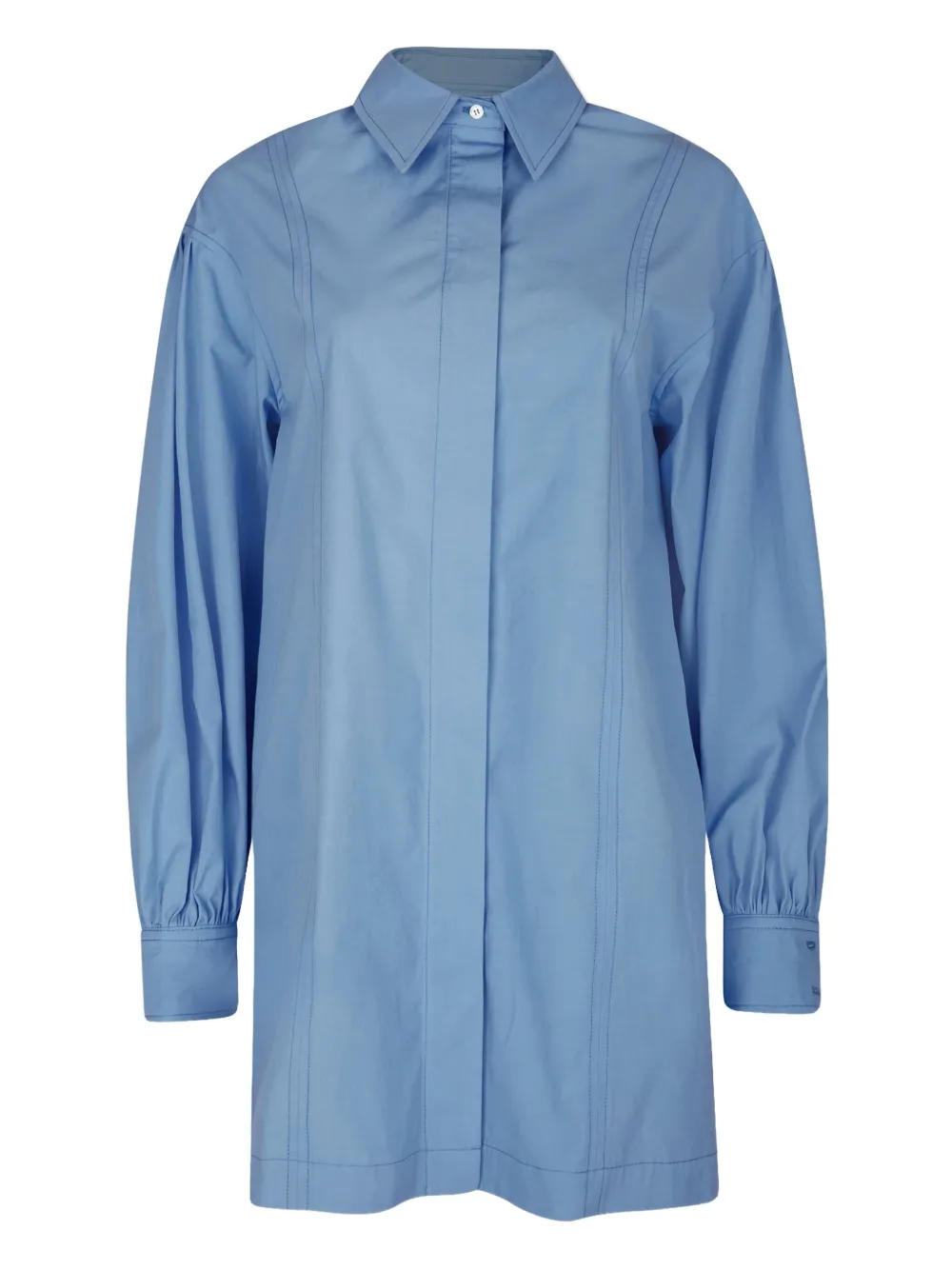 

Платье-рубашка мини Zena с объемными рукавами Loulou, синий