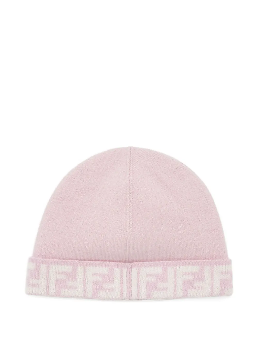 

Двусторонняя шапка бини с логотипом Fendi Kids, розовый