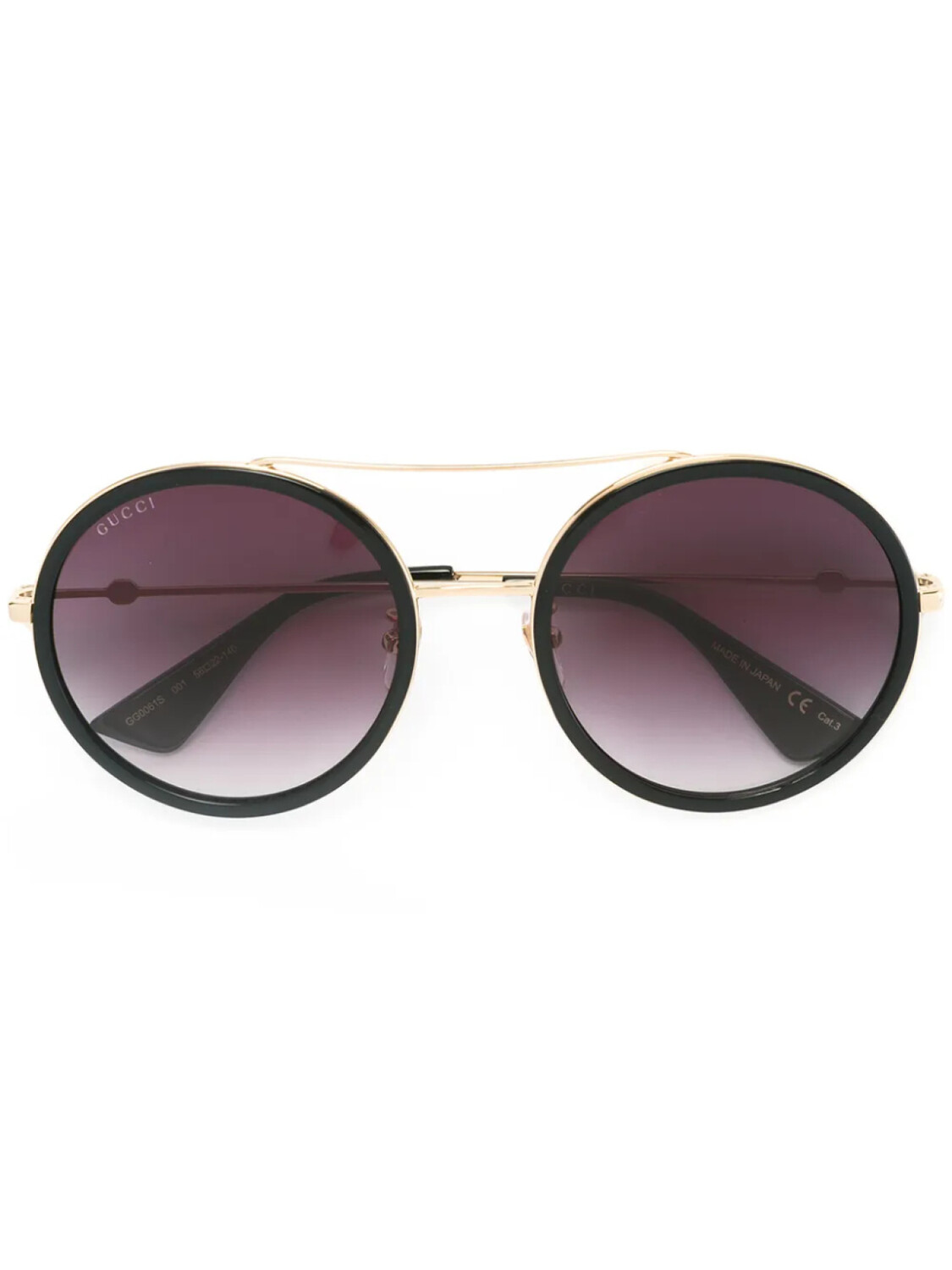 

Gucci Eyewear солнцезащитные очки в круглой оправе, черный