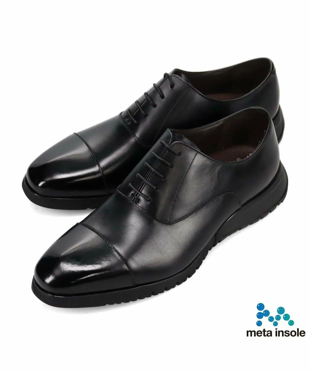 Реабилитационные туфли Madras, туфли Inner Wing Straight Tip Dress Shoes. Madras, black