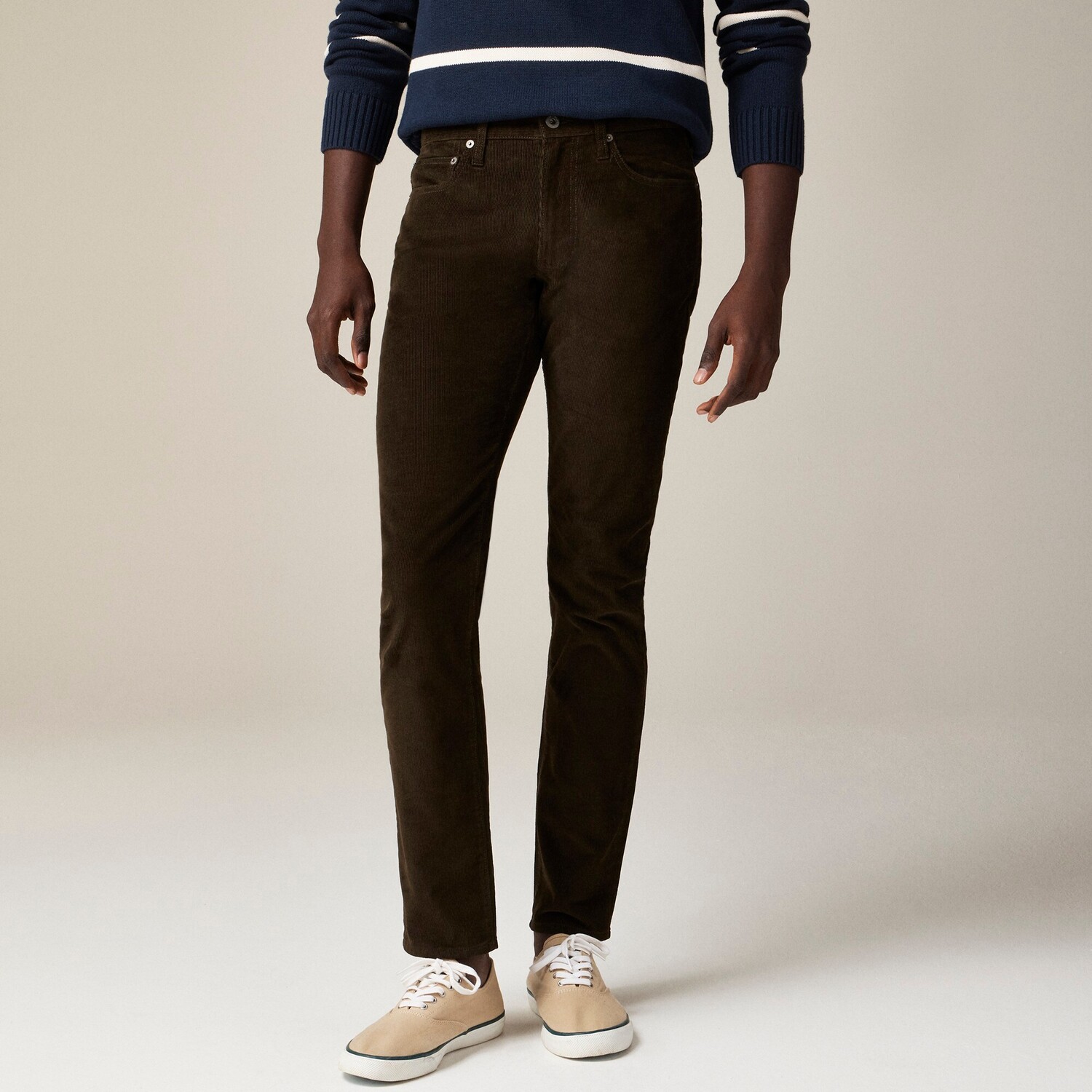 

484 облегающие брюки из вельвета J.Crew, зеленый
