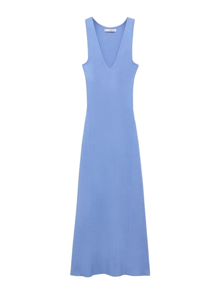 

Вязаное платье MANGO Knitted dress Linda, светло-синий