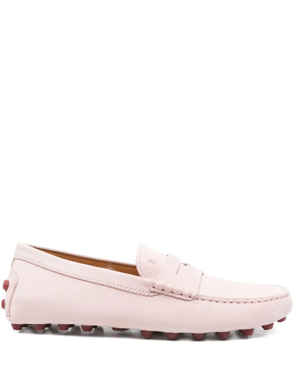Лоферы Gommino Bubble с галечными деталями TOD'S, розовый