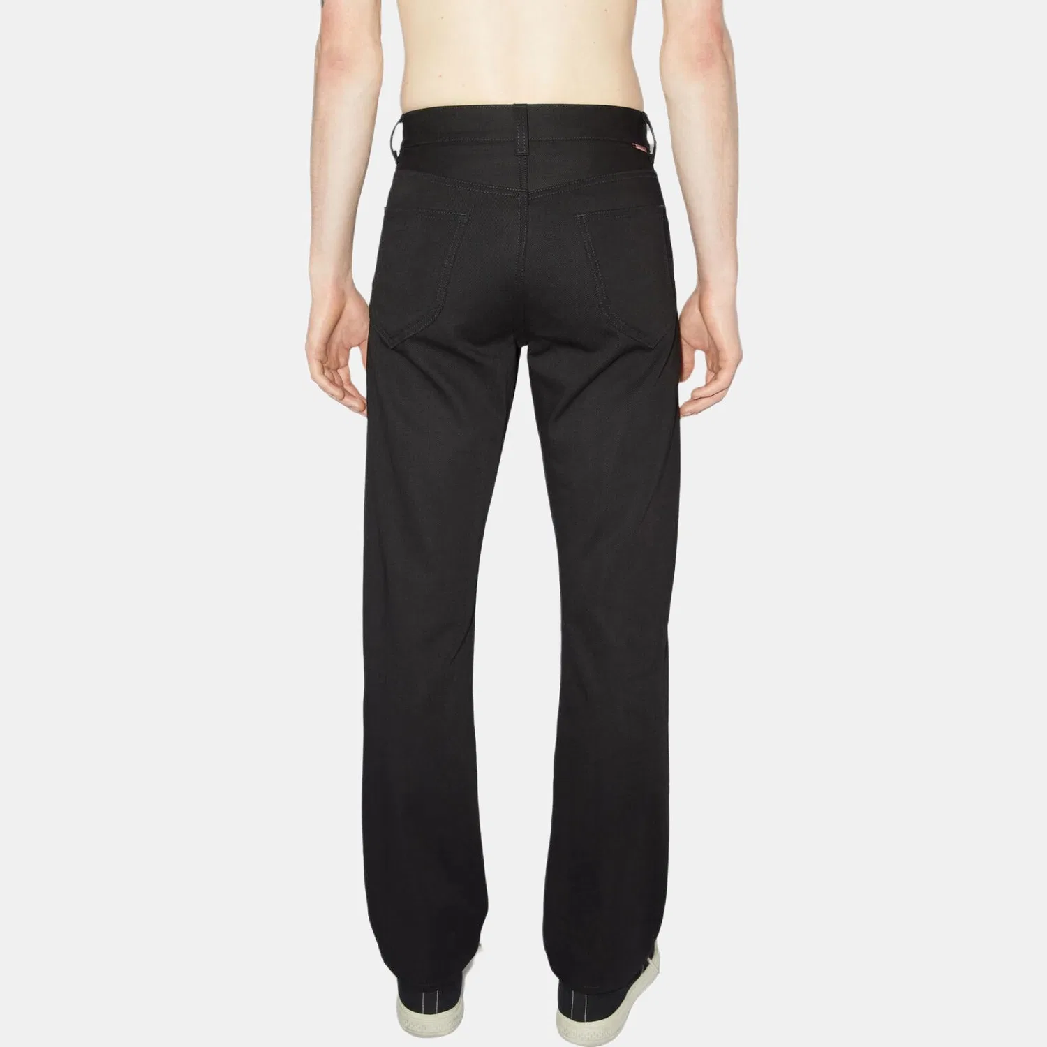 Джинсы прямого кроя с высокой посадкой Acne Studios черные — фото 4