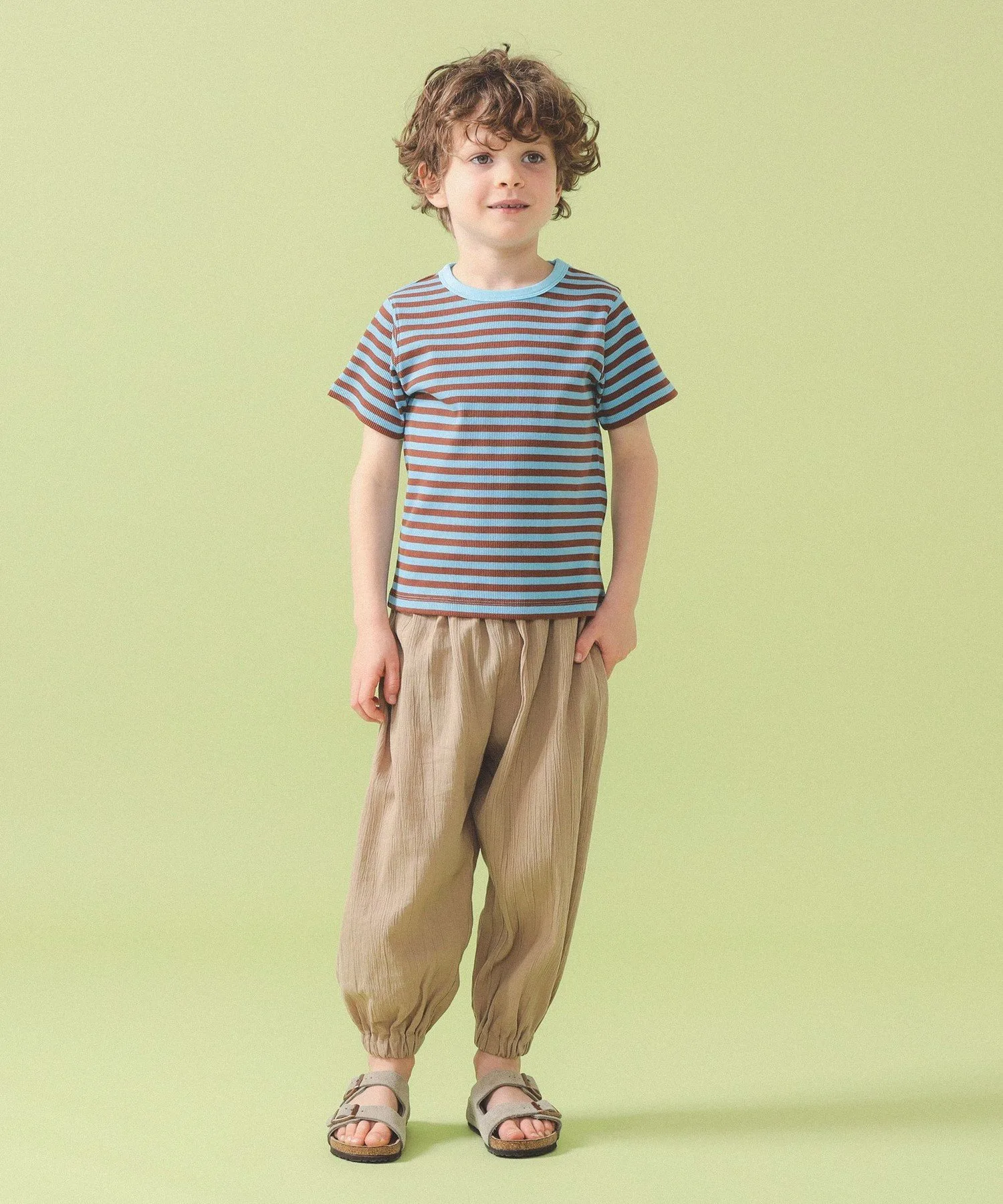 Брюки Willow Easy Pants 2026SS (90~140 см) Kodomo Beams, BEIGE — фото 2