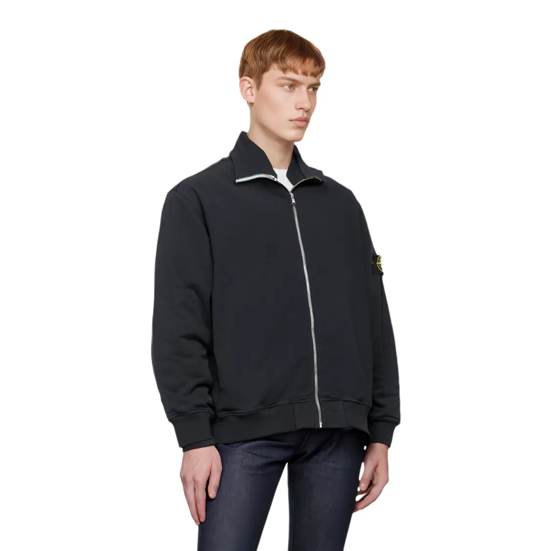 Компас-Бейдж Свитшот с Высоким Воротником на Молнии STONE ISLAND, Морской Синий — фото 4