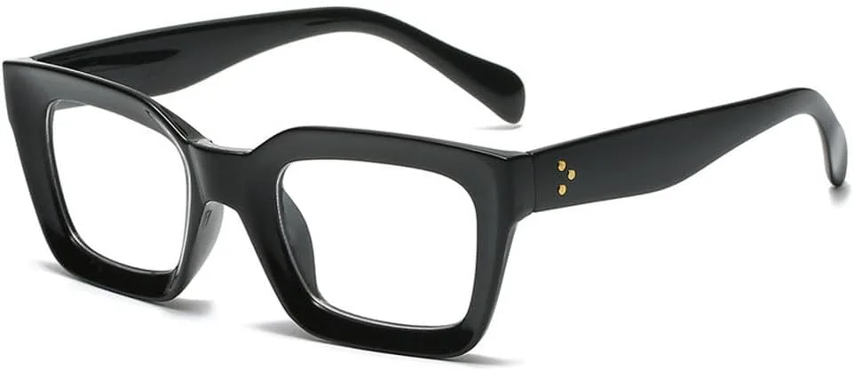 

Популярные модные солнцезащитные очки «кошачий глаз» для женщин, ретро-очки с прозрачным градиентом, мужские солнцезащитные очки UV400 TKKTLLT, Black Clear