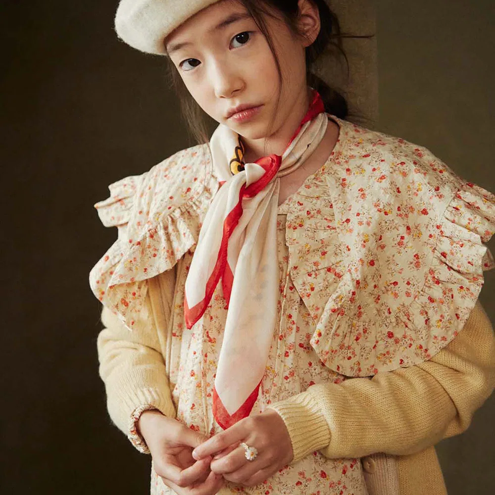 Детское платье с воротником жёлтое от Frise