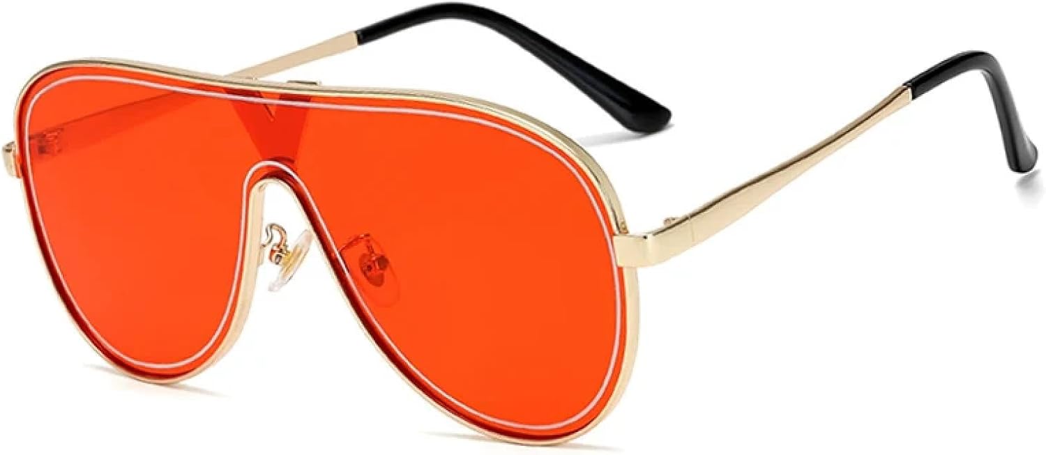 

Роскошные винтажные солнцезащитные очки с плоской верхней частью для женщин, большая оправа, градиентные линзы, круглые, мужские, для путешествий и вождения VVTWSSW, C7 Red Lens