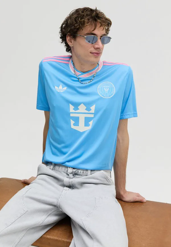 Третья футболка «интер майами cf» 2025 года, клубная форма месси. Adidas Originals, Semi Blue Burst